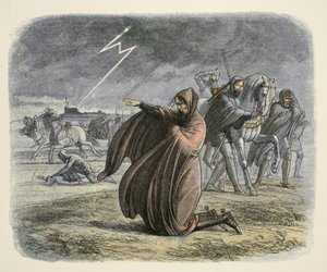 Edward III zweert dat hij vrede zal sluiten, uit A Chronicle of England BC 55 to AD 1485, pub. London, 1863 door James William Edmund Doyle